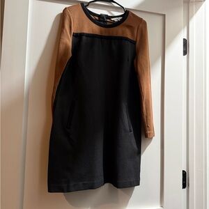 Boden Black and Brown Long Sleeve Dress